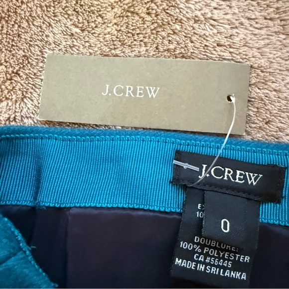 New J. Crew Blue Double Serge Wool Lined Back Zip No. 2 Pencil Skirt Size 0 - Picture 8 of 9